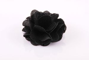 Broszka kwiatek - czarna