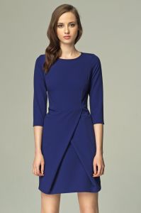 Sukienka z zakładkami MISEBLA kobaltowa SU0005