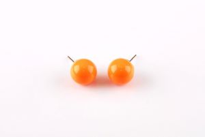 Kolczyki kulki - pomarańczowe