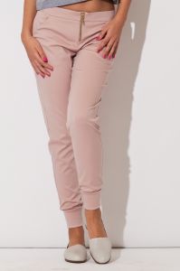 Sportowo-eleganckie spodnie KATRUS różowe K153