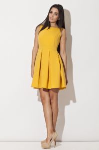 Dziewczęca sukienka KATRUS żółta K128