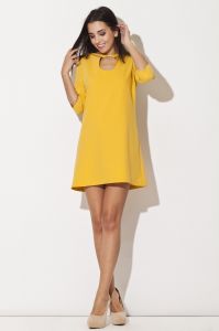 Luźna sukienka KATRUS żółta K129