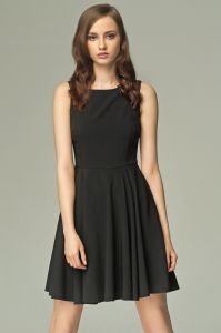 Rozkloszowana sukienka MISEBLA czarna SU0009