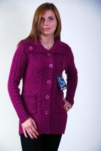 Ciepły sweter - purpurowy