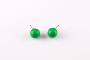 Kolczyki kulki - zielone