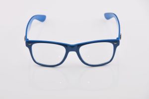 Okulary zerówki kujonki - niebieskie